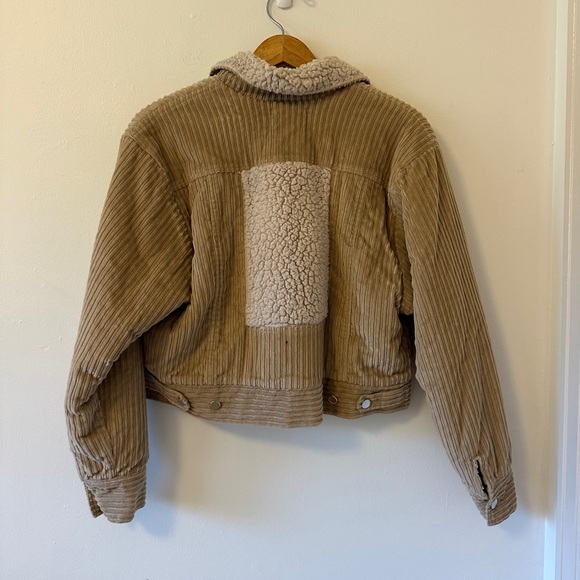 York Street Brown Corduroy Teddy Jacket with Sherpa Lining | Size Small - Picture 5 of 8